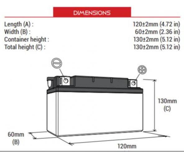 BS BATTERY BB5L-B (DRY) Motosiklet Aküsü - Resim 2