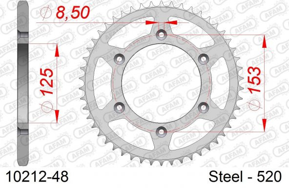 AFAM HONDA CRF450 R ÇELİK ARKA DİŞLİ 520 X 48