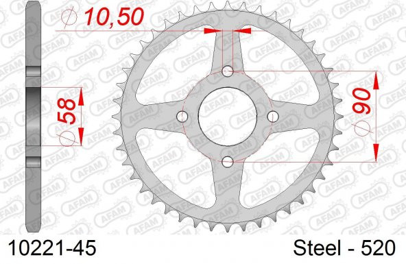 AFAM KTM DUKE 125 11-13 ÇELİK ARKA DİŞLİ #520