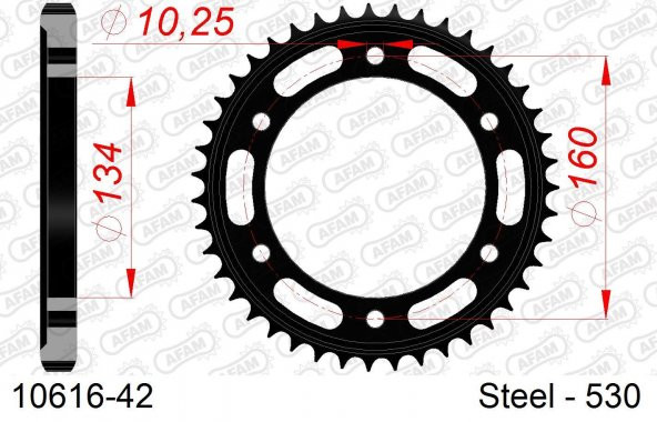 AFAM HONDA CBR 1000RR SP 14-16ÇELİK ARKA DİŞLİ #530