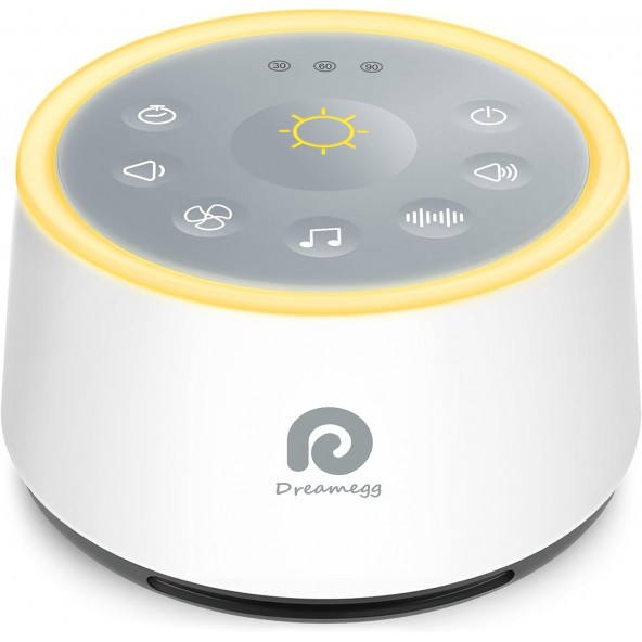 Dreamegg D1 Ses Makinesi - Bebekler için Gece Işıklı - Beyaz