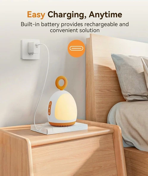 Dreamegg Beyaz Gürültü Makinesi - 8 Rahatlatıcı Ses - Turuncu - 2