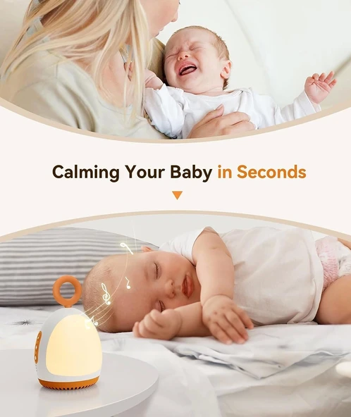 Dreamegg Beyaz Gürültü Makinesi - 8 Rahatlatıcı Ses - Turuncu - 4