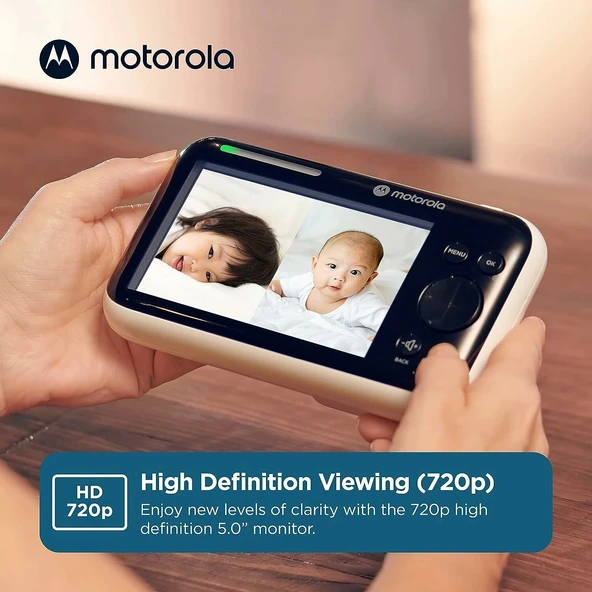 Motorola PIP1610 HD - 5 Inc Motorlu Video Bebek Monitörü, 2 Kamera - 4