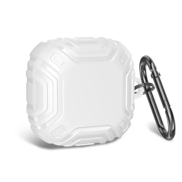 Smcase Samsung Galaxy Buds 2 Pro Kılıf Çizgi Desenli Kancalı Sert Silikon SF19