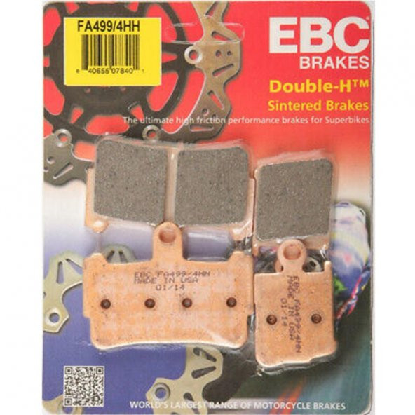 EBC FA499/4HH HONDA VFR 1200 F/FA 10-15 SINTER ÖN FREN BALATASI ürün görseli 1