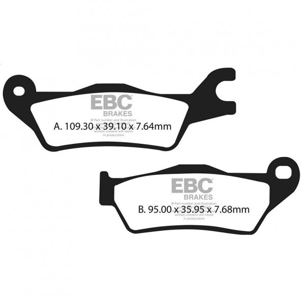 EBC FA715 HONDA CBF125/150 - SUZUKI GSXR/S 125 ORGANİK ÖN FREN BALATASI