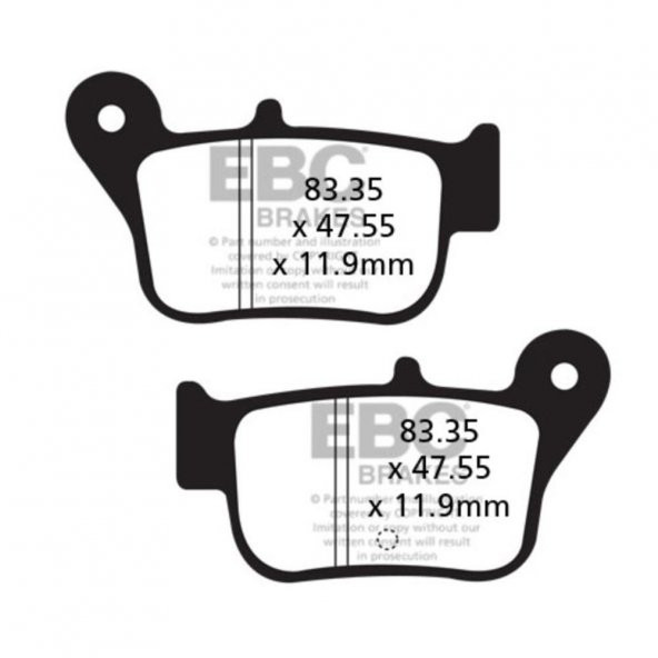 EBC SFA628HH SYM MAXSYM400 - MAXSYM600 ABS SINTER ARKA FREN BALATASI ürün görseli 1