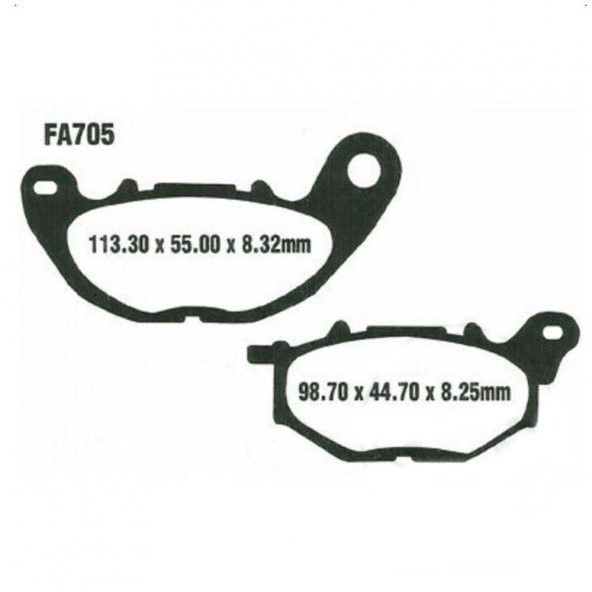 EBC SFA705HH YAMAHA XMAX 125 - XMAX300 SINTER ÖN FREN BALATASI ürün görseli 1