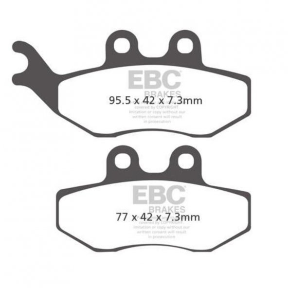 EBC SFAC194 PIAGGIO - VESPA GRIMECA CALIPER , YAMAHA XT125 X CARBON ÖN FREN BALATAS - 2