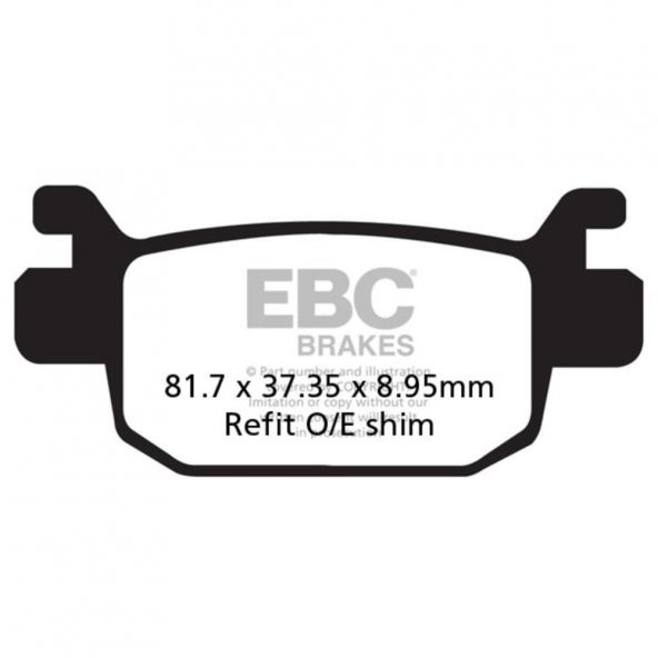 EBC SFAC415 HONDA SH125/150/300 , FORZA 300 13-21 CARBON ARKA FREN BALATASI - Resim 2