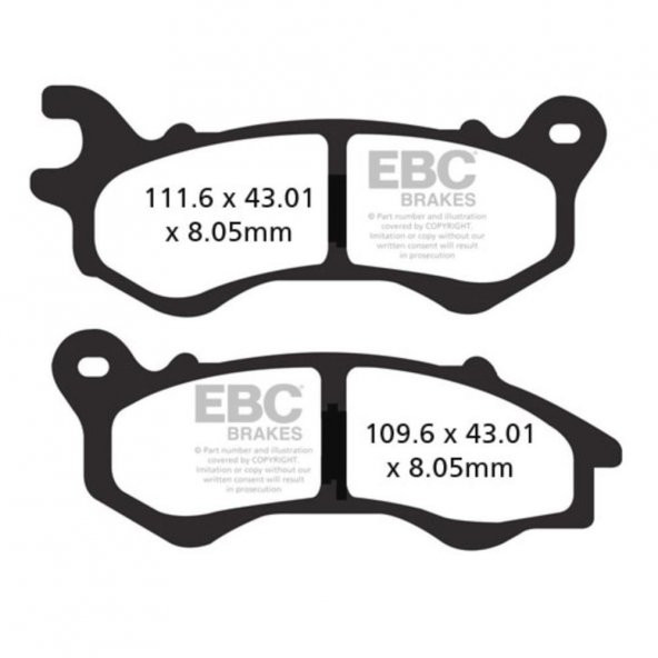 EBC SFAC603 HONDA PCX125/150 CARBON ÖN FREN BALATASI ürün görseli 1