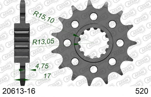 AFAM COUNTERSHAFT ÖN DİŞLİ #520 20613-16 ürün görseli 1