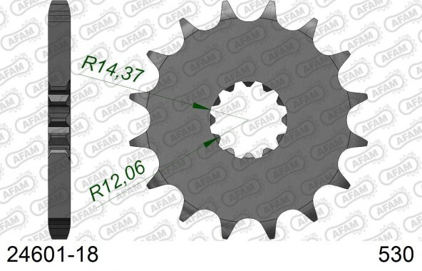 AFAM KAWASAKI ZX-12R Ninja (ZX1200) ÇELİK ÖN DİŞLİ #530