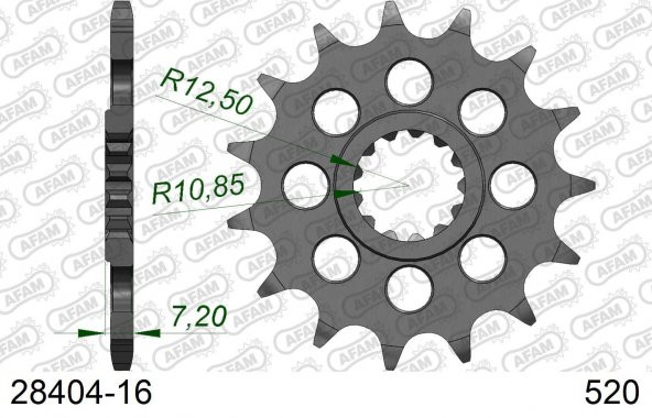 AFAM COUNTERSHAFT SPROCKET #520 28404-16 ürün görseli