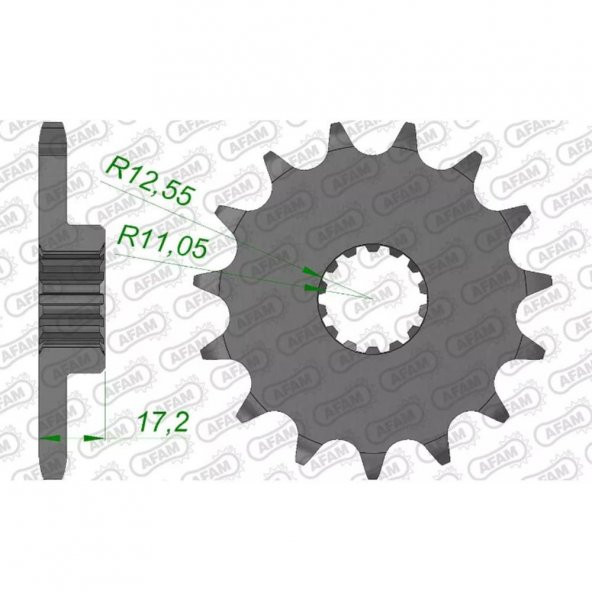 AFAM DUCATI MULTISTRADA 950 19-20 ÇELİK ÖN DİŞLİ #525 52800-15 ürün görseli 1