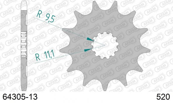 AFAM HUSQVARNA TC250 ÇELİK ÖN DİŞLİ #520 64305-13 ürün görseli 1