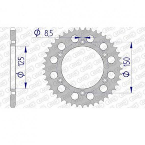 AFAM KTM 690 Duke Alüminyum Arka Dişli 72304N-40 ürün görseli 1