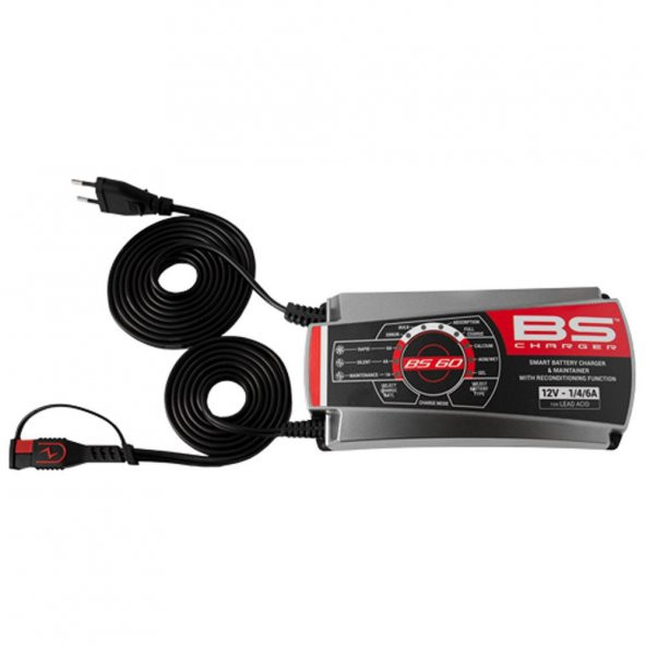 BS BATTERY BS60 - PROFESYONEL AKILLI AKÜ ŞARJ CİHAZI 12V 1A/4A/6A - 10