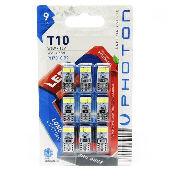 Photon T10 W5W 12V ASPIRING SERIE (9LU BLİSTER) PH7010 B9 ürün görseli 1