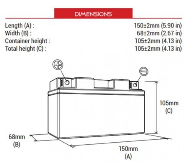 BS BATTERY BT9B-4 (SLA) Motosiklet Aküsü SLA Tipi - 2