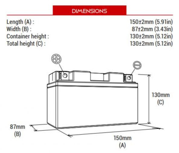 BS BATTERY BTX12-BS Motosiklet Aküsü - 2