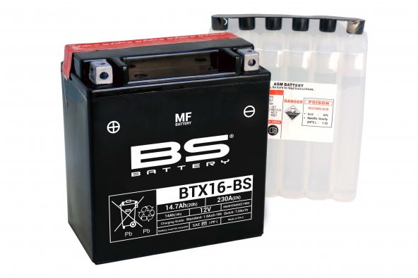 BS BATTERY BTX16-BS Motosiklet Aküsü