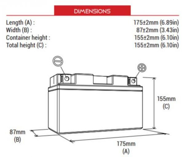 BS BATTERY BTX20L-BS Motosiklet Aküsü