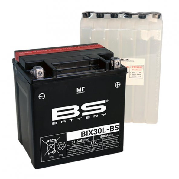 BS BATTERY BIX30L-BS Motosiklet Aküsü