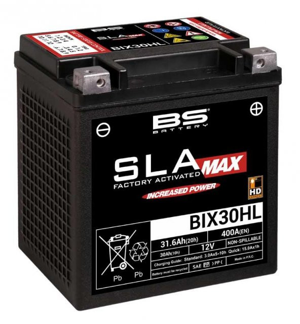 BS BATTERY BIX30HL SLA MAX Harley Davidson Motosiklet Aküsü SLA MAX Tipi