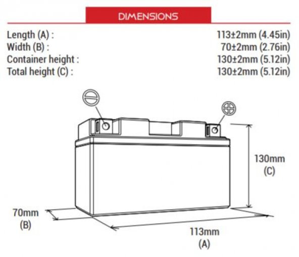 BS BATTERY BTZ8V (SLA) Motosiklet Aküsü SLA Tipi - Resim 2