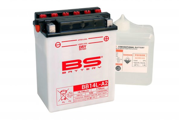 BS BATTERY BB14L-A2  (DRY) Motosiklet Aküsü