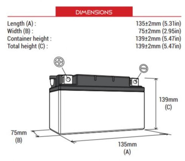 BS BATTERY BB9-B (DRY) Motosiklet Aküsü
