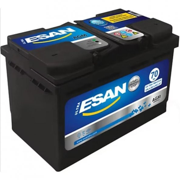 ESAN 12V 70Ah AGM START STOP AKÜ