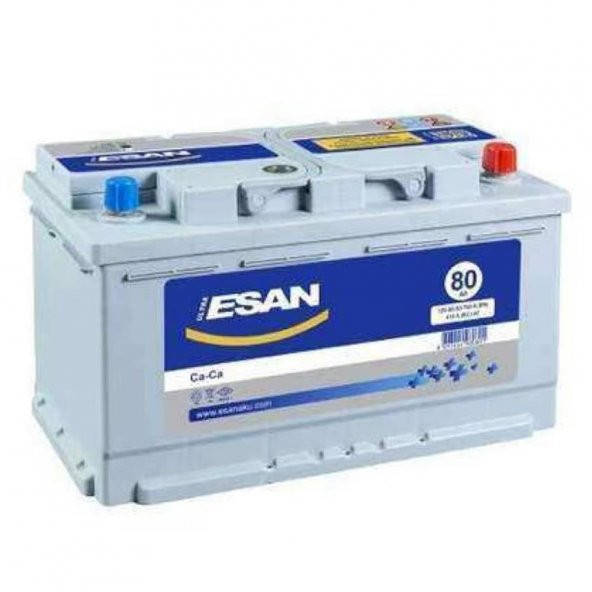 ESAN 80Ah TAM KAPAKLI ALÇAK GRİ GRİ DÜZ KUTUP