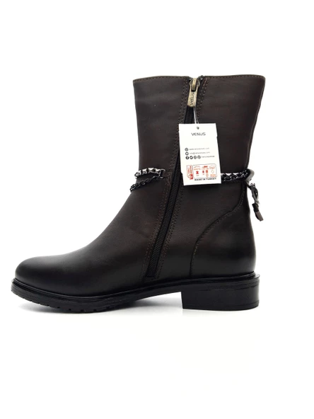 Venüs 20713K Kadın Hakiki Deri Zincir Detay Günlük Bot - 5
