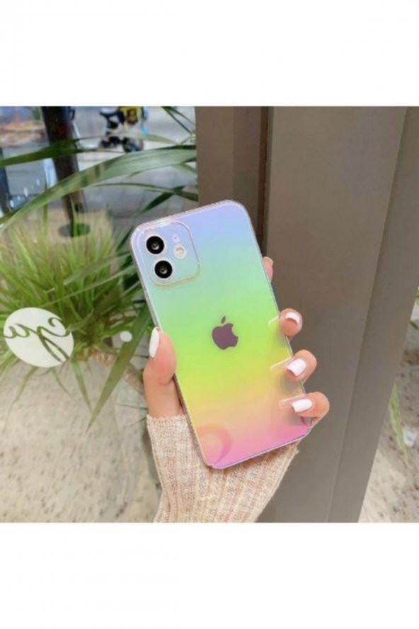 İphone 14 Pro Max Gökkuşağı Rainbow Kılıf Kapak - Resim 3