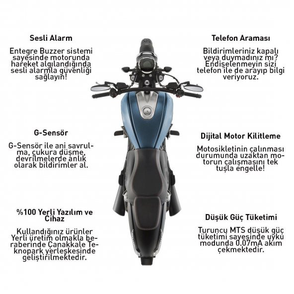 TURUNCU MOTOSİKLET TAKİP CİHAZI ( 24 AYLIK ) + BLOKAJ KITI - Resim 3