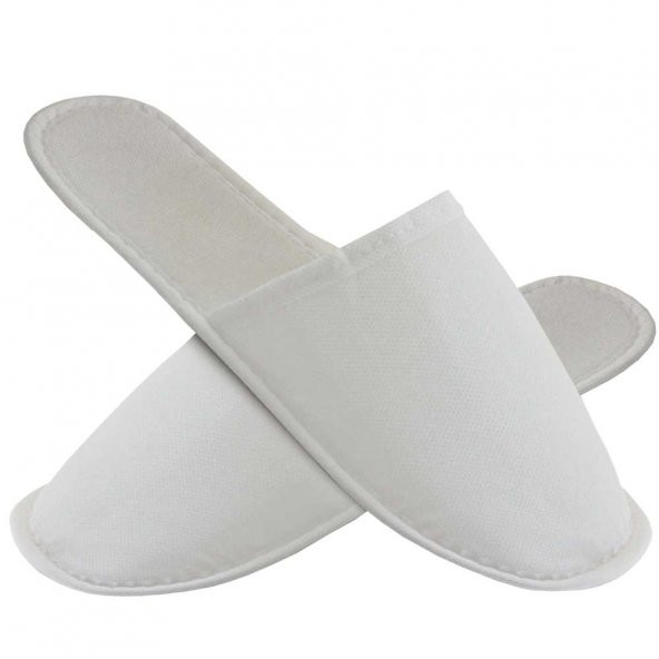 200 Çift Lüks Elyaf Alt Sünger Takviyeli Beyaz Otel Terliği Tek Kullanımlık Kullan At