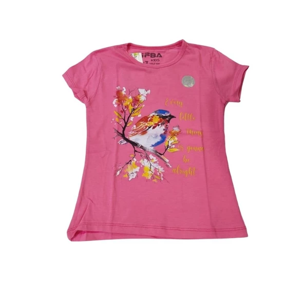 İFBA DALDAKİ KUŞ BASKILI KIZ ÇOCUK T-SHİRT - 5