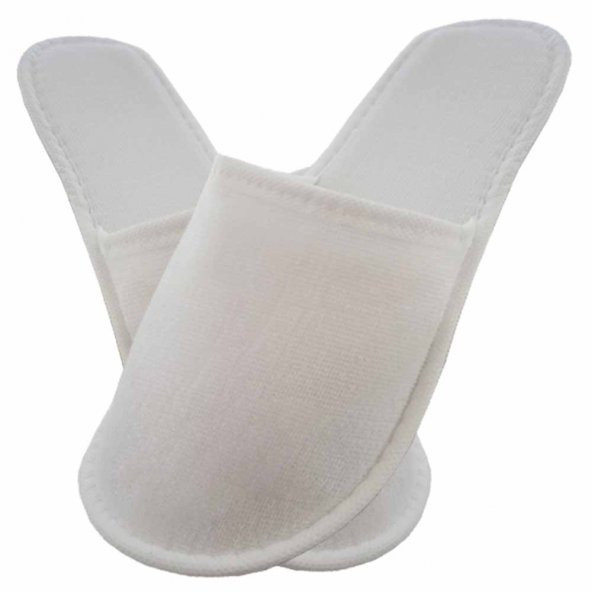 10 Çift Tek Katlı Havlu Beyaz  Otel Terliği Tek Kullanımlık Kullan At