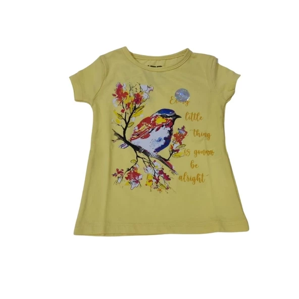 İFBA DALDAKİ KUŞ BASKILI KIZ ÇOCUK T-SHİRT - 2