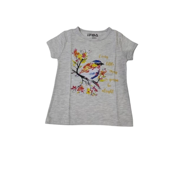 İFBA DALDAKİ KUŞ BASKILI KIZ ÇOCUK T-SHİRT - 3