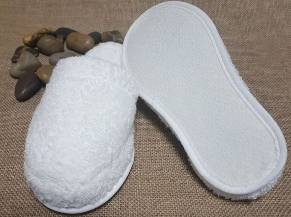 50 Çift Yüksek Kalite Pamuk Havlu Banyo Ev Otel Lohusa Terliği Kaymaz Kalın Taban - 3