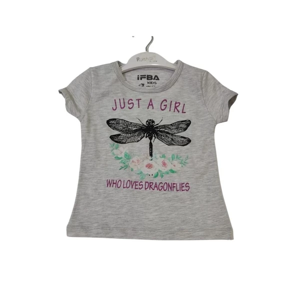 İFBA JUST A GIRL BASKILI KIZ ÇOCUK T-SHİRT