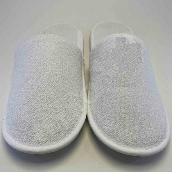 Çift  Kat Kalın Pamuk Havlu Terlik Kaymaz Taban Otel Terliği Yüksek Kalite - 3