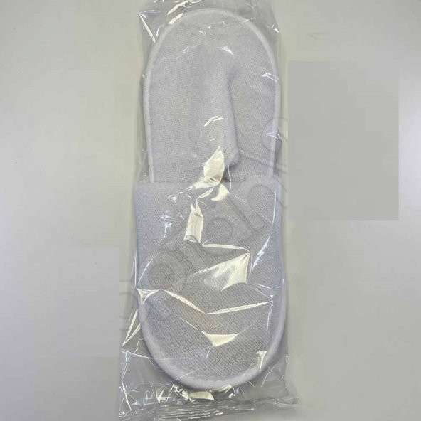 Çift  Kat Kalın Pamuk Havlu Terlik Kaymaz Taban Otel Terliği Yüksek Kalite - 5