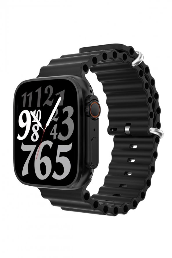 Zmsmart Watch 8 Ultra Akıllı Saat Sesli Görüşme Fitness Özellikleri 49mm Ultra Geniş Ekran Siyah-Siy