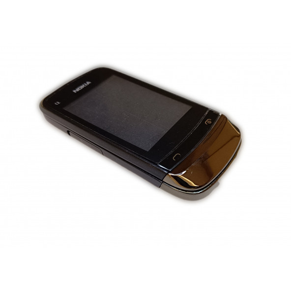 Nokia C2-02 Kasa Kapak Tuş Takımı C2-02 Uyumlu Siyah Renk Orta Kasa Ön Kapak Arka Kapak Tuş Takımı - 2