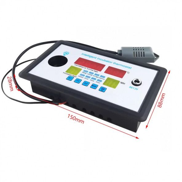 YATE10-W9002 12Volt Kuluçka Kontrolörü (Isı-Nem-Çevirme-Fan) - Resim 2